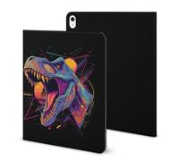 Futuristic Angry Dinosaur Funny Tablet Case Compatible with IPAD 2020 AIR 4 （10.9in） Personality Protective Cover with Pen Slot