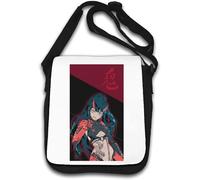 Futuristic Anime Style Red Devil Girl Shoulder Bag White