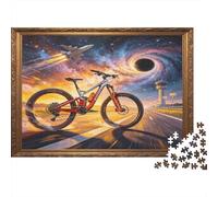 Futuristic Bicycle 1000 Piece Jigsaw Puzzle Paper for Adults Sci Fi Space Scene Jigsaw Puzzle for Family Focus Relax Home Gift 70x50cm/1000pcs
