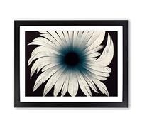 Futuristic Bird Feathers BLK Framed Print | A4 Black Framed Wall Art | Ready to Hang | Modern Nature Picture | Living Room Bedroom Lounge Office