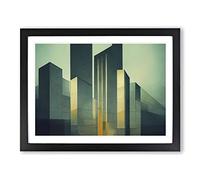 Futuristic Buildings Architecture Vol.2 H1022 Framed Print for Living Room Bedroom Home Office Décor, Wall Art Picture Ready to Hang, Black A2 Frame (64 x 46 cm)