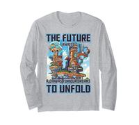 Futuristic Buildings - The Future Awaits Design Futuristic Long Sleeve T-Shirt