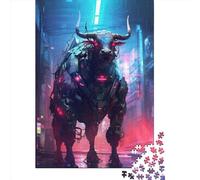 Futuristic Bull11 Puzzle Jigsaws 1000 Pieces for Adults & Teenager Age 12 Years Up Christmas Eve Gifts 1000pcs (38x26cm)