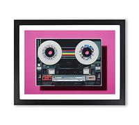 Futuristic Cassette Tape Framed Print | A4 Black Framed Wall Art | Ready to Hang | Modern Nature Picture | Living Room Bedroom Lounge Office