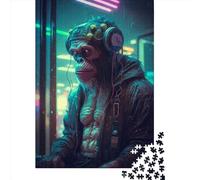 Futuristic Chimpanzee Puzzle for Teenagers 1000 Pieces Puzzle Brain Teaser Puzzles For Adults 1000pcs (75x50cm)