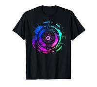 Futuristic Circular Gradient Design - Tech & Sci-Fi Art T-Shirt