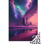 Futuristic_City_Building Paper Jigsaw Puzzles 1000 Pieces for Adults Jigsaw Puzzles for Adults 1000 Piece Puzzle Educational Games 1000pcs (38x26cm)