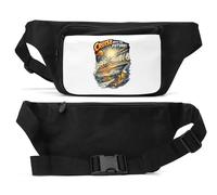 Futuristic Cruise Ship Adventure Unisex Waist Bag Black