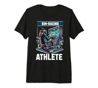 Futuristic Cyber Sim-Racing Thrill Virtual Racing Gaming Premium T-Shirt