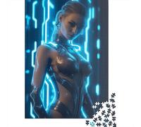 Futuristic Cyber Woman Puzzles for Adults 1000 Pieces Puzzle for Adults And Teenager Family Game 1000pcs (75x50cm)
