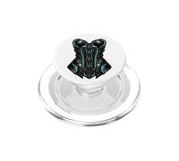 Futuristic Cybernetic Sci-Fi Heroine Black Armor Costume PopSockets PopGrip for MagSafe