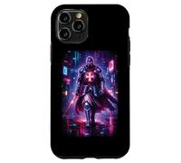 Futuristic Cyberpunk Templar Knight In Vibrant City Case for iPhone 11 Pro