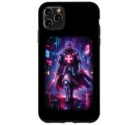 Futuristic Cyberpunk Templar Knight In Vibrant City Case for iPhone 11 Pro Max
