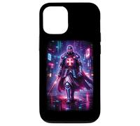 Futuristic Cyberpunk Templar Knight In Vibrant City Case for iPhone 12/12 Pro