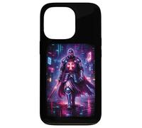 Futuristic Cyberpunk Templar Knight In Vibrant City Case for iPhone 13 Pro