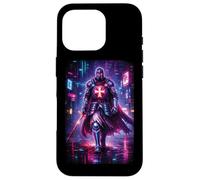 Futuristic Cyberpunk Templar Knight In Vibrant City Case for iPhone 16 Pro