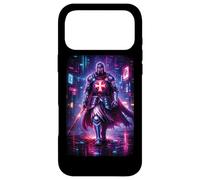Futuristic Cyberpunk Templar Knight In Vibrant City Case for iPhone 17 Pro Max