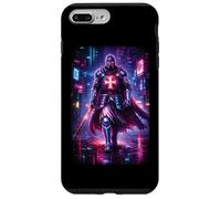 Futuristic Cyberpunk Templar Knight In Vibrant City Case for iPhone 7 Plus/8 Plus