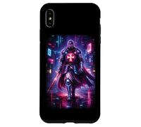 Futuristic Cyberpunk Templar Knight In Vibrant City Case for iPhone XS Max