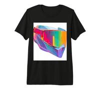 Futuristic Cyberpunk Visor Gradient Art Premium T-Shirt
