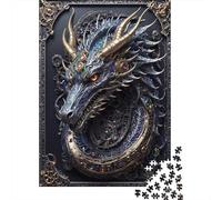 Futuristic Dragon Emperor 1000-Piece Puzzle for Adults, 38x26cm/1000pcs, Easy to Continue on Another Evening; White Cardboard for Simple Sorting