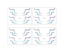 Futuristic Face Sticker Set with Glow Effect, Safe Peelable Temporary Tattoos for Parties, Stage and Cosplay (Style B)