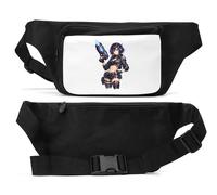 Futuristic Female Warrior with Energy Weapon Unisex Waist Bag Black