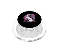 Futuristic Fox Dragon Cyberpunk Mecha Anime PopSockets PopGrip for MagSafe
