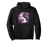 Futuristic Fox Dragon Cyberpunk Mecha Anime Pullover Hoodie