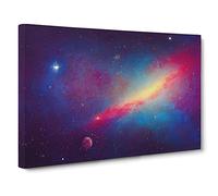 Futuristic Galaxy Vol.1 Canvas Print | Gallery Wrapped 30mm Frame Wall Art | 30x20 inches | Ready to Hang | Contemporary Space Picture | Living Room Bedroom Lounge Office