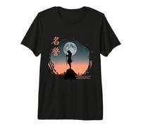 Futuristic Ghost Samurai in Japanese Retro Cyberpunk Warrior Premium T-Shirt