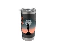 Futuristic Ghost Samurai in Japanese Retro Cyberpunk Warrior Stainless Steel Insulated Tumbler