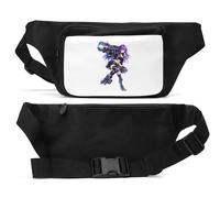 Futuristic Girl with Energy Weapon Unisex Waist Bag Black