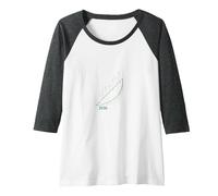 Futuristic Growth Chart: 2036 Eco-Friendly Progress Raglan Baseball Tee, Women, Dark Heather/White, L