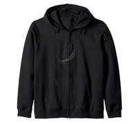 Futuristic Growth Chart: 2036 Eco-Friendly Progress Zip Hoodie, Adult Unisex, Black, XX-Large