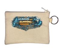 Futuristic Human Machine Interface Key Chain Coin Purse Beige