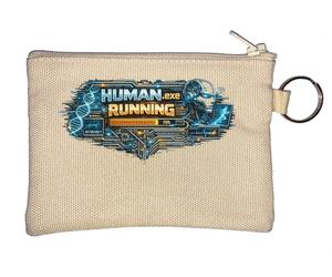 Futuristic Human Machine Interface Key Chain Coin Purse Beige