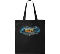 Futuristic Human Machine Interface Natural Cotton Tote Bag Black