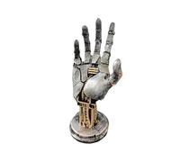 Futuristic Mechanical Hand Statue - Resin Robot Hand Sculpture, Gaming Controller & Headphone Holder Stand, Realistic Tech Decor for Home & Office