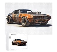 Futuristic Muscle Car Deco Jigsaw Puzzle, 1000 PCS, Indoor Activity for The Home, An Absorbing Project for Relaxed Weekends, at Home