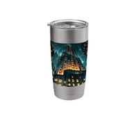 Futuristic Neo Deco Skyscraper Architecture Art Stainless Steel Insulated Tumbler