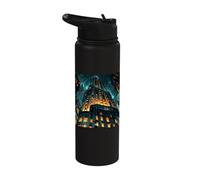 Futuristic Neo Deco Skyscraper Architecture Art Stainless Steel Insulated Water Bottle