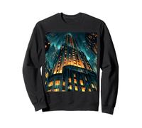 Futuristic Neo Deco Skyscraper Architecture Art Sweatshirt