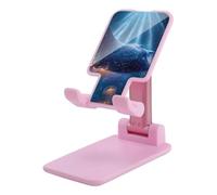 Futuristic Ocean Manta Ray Phone Stand Folding Cell Holder Mount Pink-style | Cute Car Phone Stand,Portable Car Phone Holder Mount for Desk Women Men