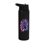 Futuristic Samurai Warrior Japanese Anime Otaku Cyberpunk Stainless Steel Insulated Water Bottle