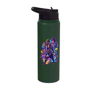Futuristic Samurai Warrior Japanese Anime Otaku Cyberpunk Stainless Steel Insulated Water Bottle