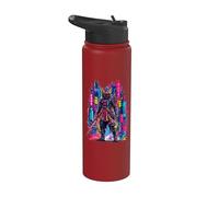 Futuristic Samurai Warrior Japanese Anime Otaku Cyberpunk Stainless Steel Insulated Water Bottle