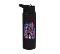 Futuristic Samurai Warrior Japanese Anime Otaku Cyberpunk Stainless Steel Insulated Water Bottle