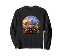 Futuristic Shanghai Cityscape Asia Metropolis Sweatshirt