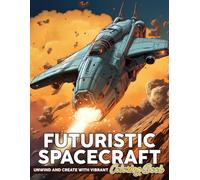Futuristic Spacecraft Coloring Book: Soar Through the Cosmos Coloring Pages with Sleek Space Vessels and Sci-Fi Worlds Illustrations for Teens to Explore